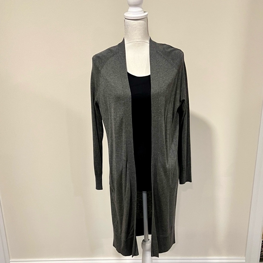 Banana Republic Charcoal Open Front Cardigan Duster Size XS